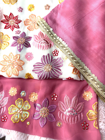 Unstitched Suit Material- 278 Ivory