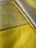Unstitched Suit Material- 283 Yellow