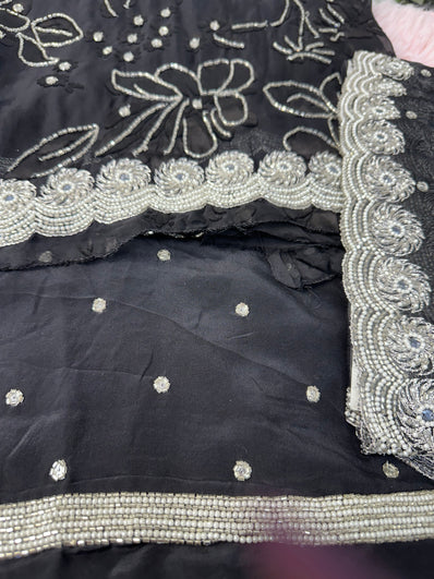 Unstitched Suit Material- 346 Black