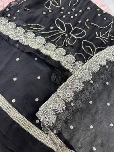 Unstitched Suit Material- 346 Black