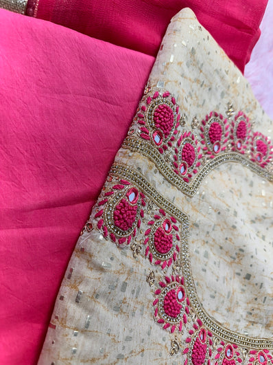 Unstitched Suit Material- 359 Gold