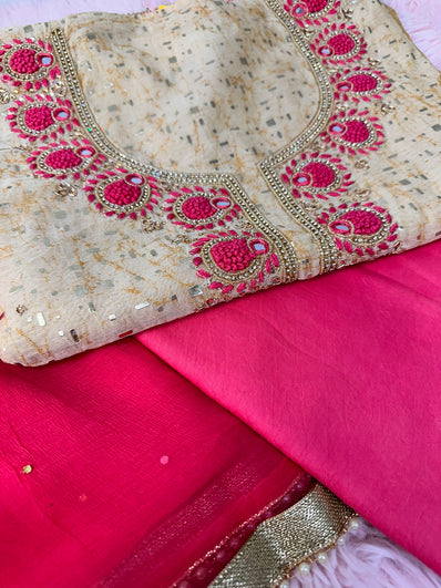 Unstitched Suit Material- 359 Gold