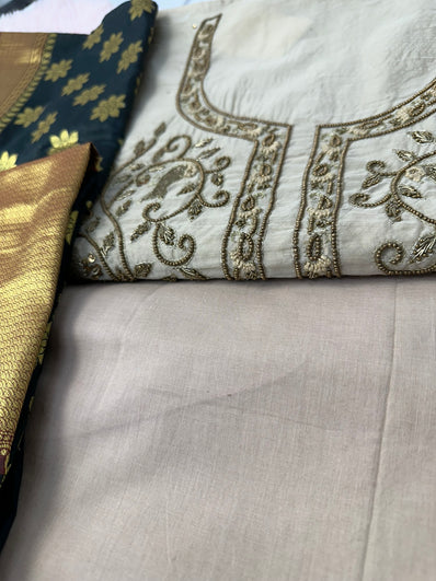 Unstitched Suit Material- 354 Beige