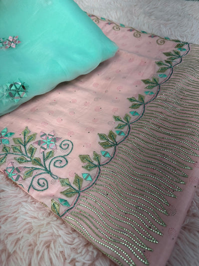 Unstitched Suit Material- 406 Pink