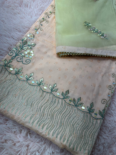 Unstitched Suit Material- 406 Coral