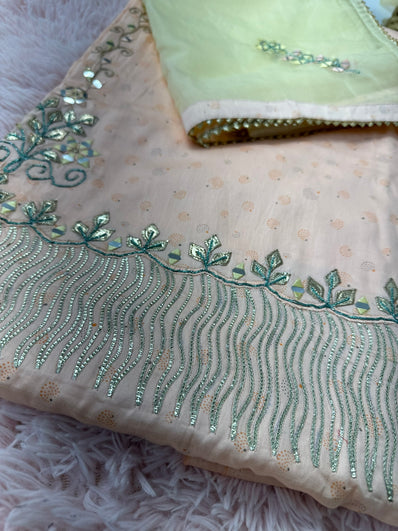 Unstitched Suit Material- 406 Coral