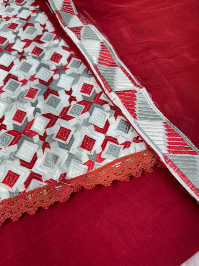 Unstitched Suit Material- 407 White