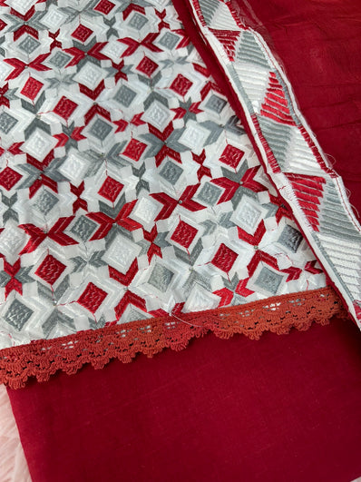 Unstitched Suit Material- 407 White