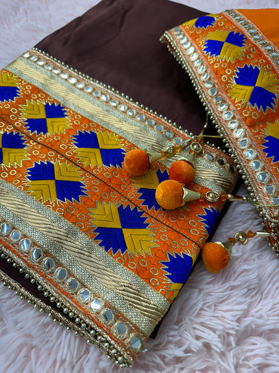 Unstitched Suit Material- 398 Brown