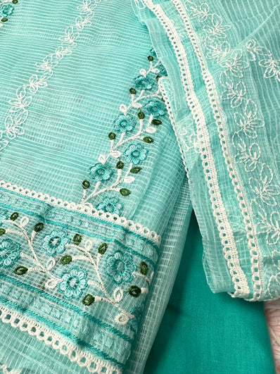 Unstitched Suit Material- 396 Blue