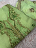 Unstitched Suit Material- 388 Green