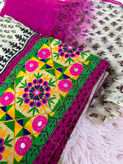 Unstitched Suit Material- 366 Pink