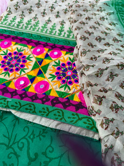 Unstitched Suit Material- 366 Green