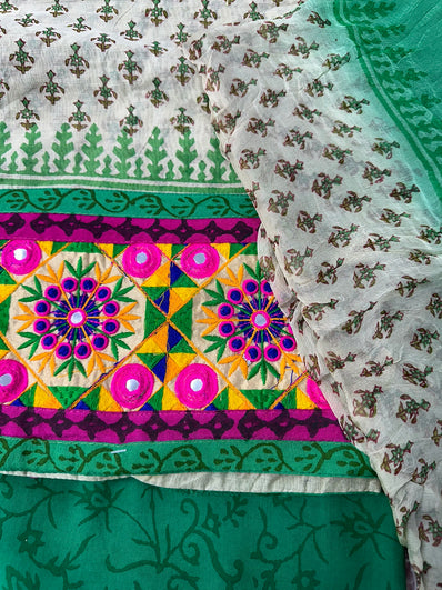 Unstitched Suit Material- 366 Green