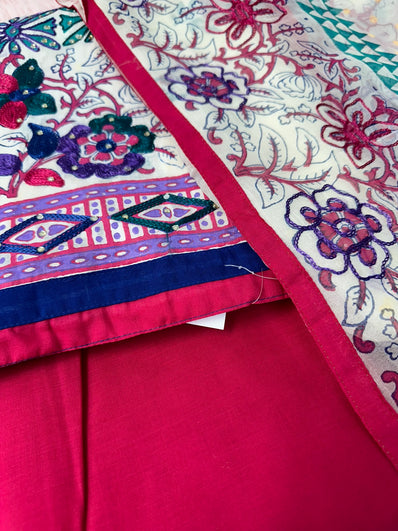 Unstitched Suit Material- 365 Pink