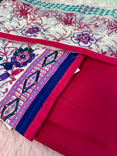 Unstitched Suit Material- 365 Pink