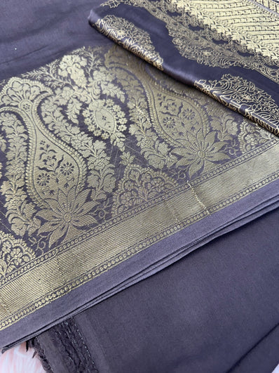 Unstitched Suit Material- 378 Brown