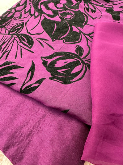 Unstitched Suit Material- 379 Purple