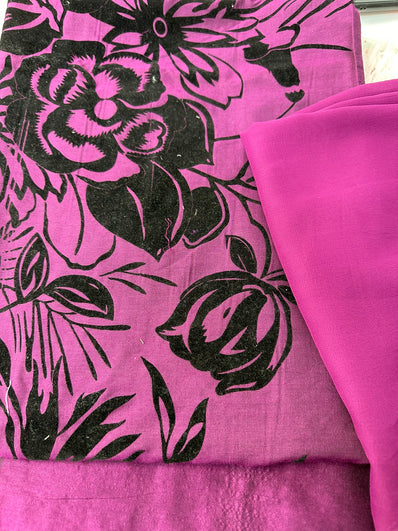 Unstitched Suit Material- 379 Purple