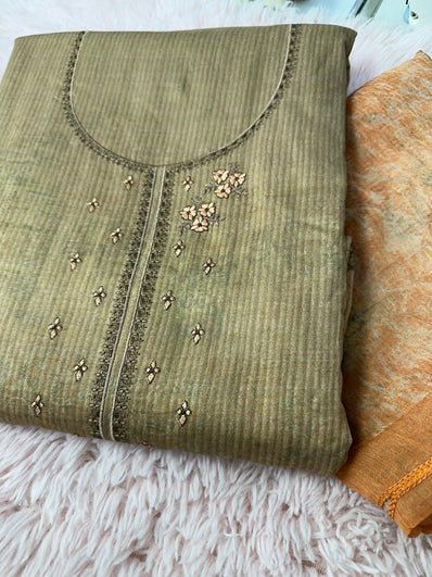 Unstitched Suit Material- 363 Tan