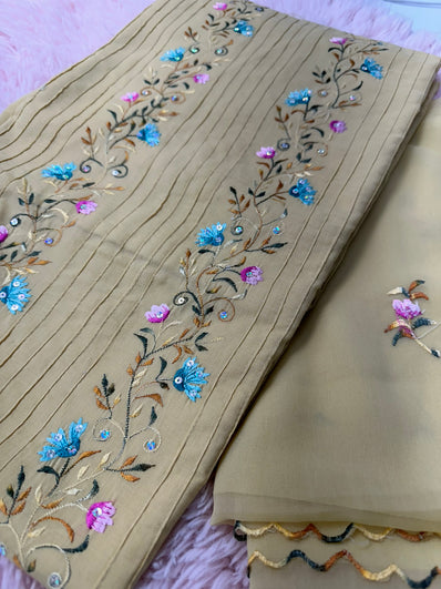 Unstitched Suit Material- 361 gold