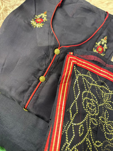 Semi Stitched Suit Material- 426 Blue