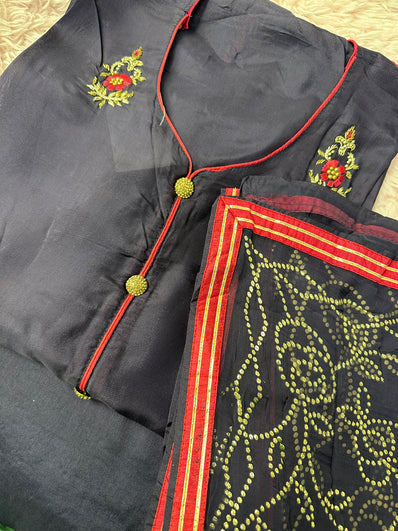 Semi Stitched Suit Material- 426 Blue