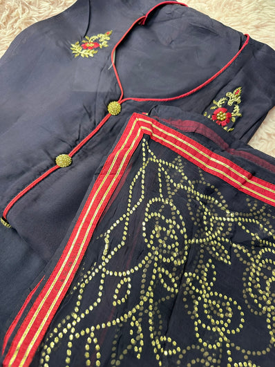 Semi Stitched Suit Material- 426 Blue