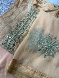 Semi Stitched Suit Material- 415 Peach
