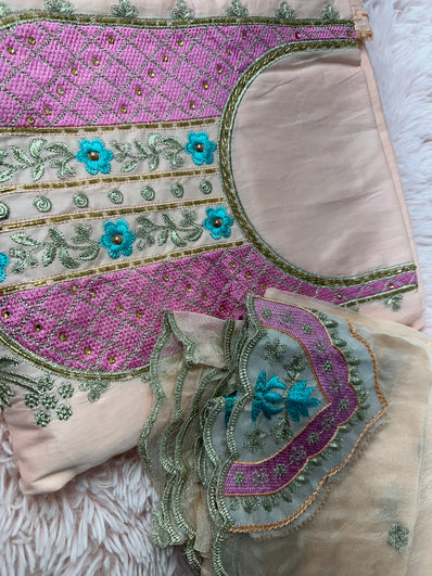 Unstitched Suit Material- 399 Coral