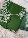 Unstitched Suit Material- 403 Green