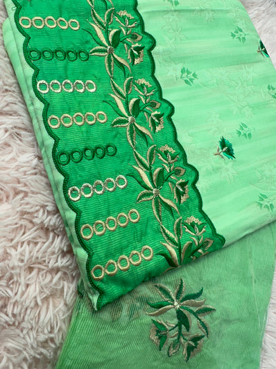 Unstitched Suit Material- 441 Green