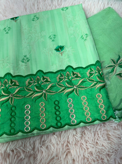 Unstitched Suit Material- 441 Green