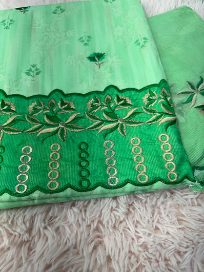 Unstitched Suit Material- 441 Green