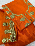 Unstitched Suit Material- 491 Orange