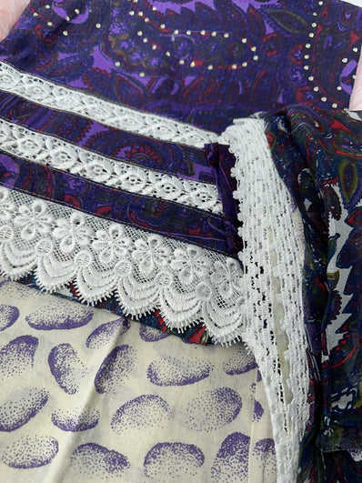 Unstitched Suit Material- 478 Purple