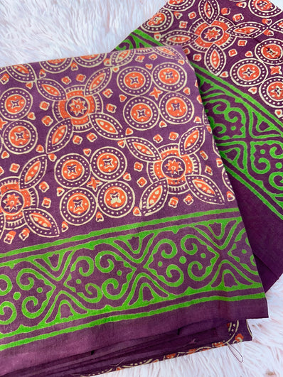 Unstitched Suit Material- 472 Purple