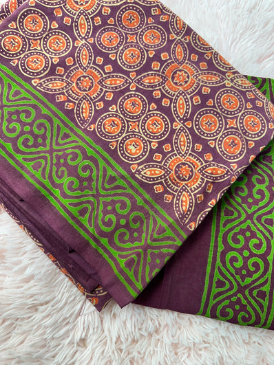 Unstitched Suit Material- 472 Purple