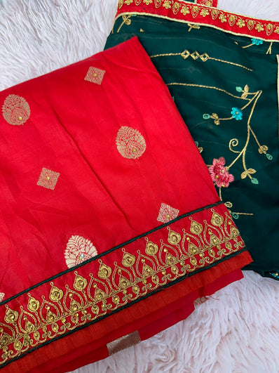 Unstitched Suit Material- 471 Red