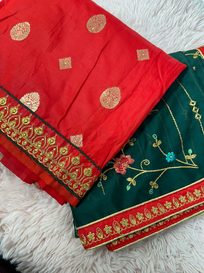 Unstitched Suit Material- 471 Red