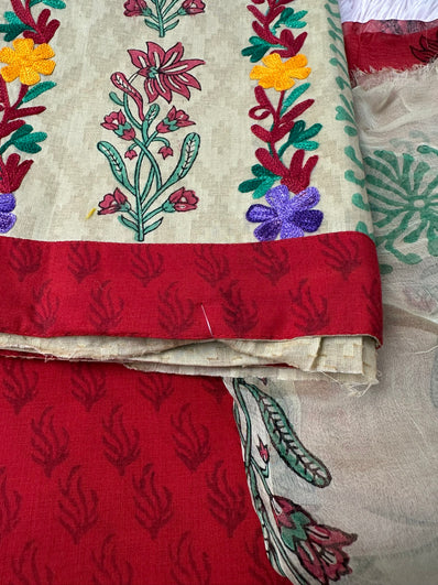 Unstitched Suit Material- 468 Beige