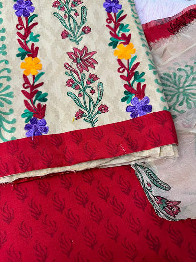 Unstitched Suit Material- 468 Beige