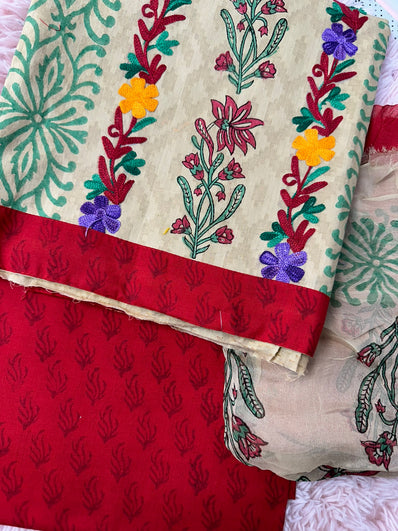 Unstitched Suit Material- 468 Beige