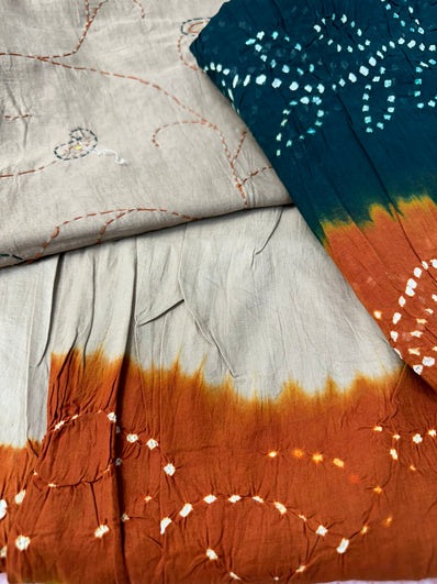 Unstitched Suit Material- 466 Khakhi