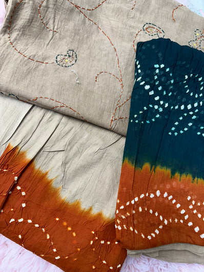 Unstitched Suit Material- 466 Khakhi