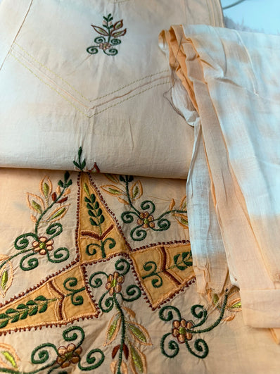 Unstitched Suit Material- 463 Peach