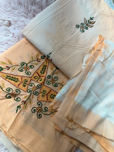 Unstitched Suit Material- 463 Peach