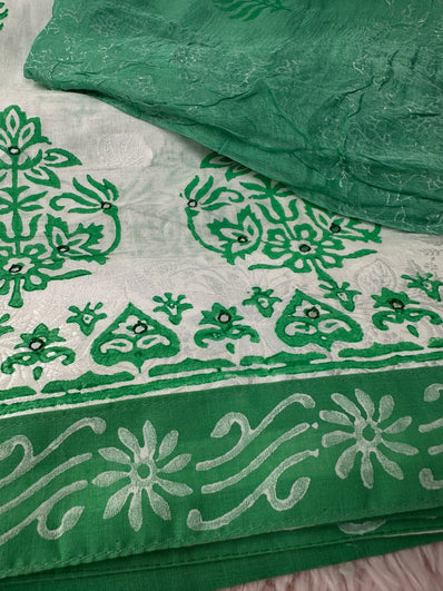 Unstitched Suit Material- 452 Green