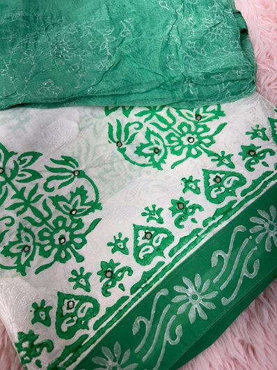 Unstitched Suit Material- 452 Green