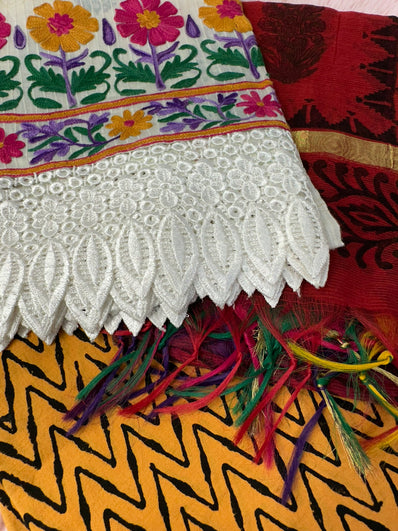 Unstitched Suit Material- 451 Mustard